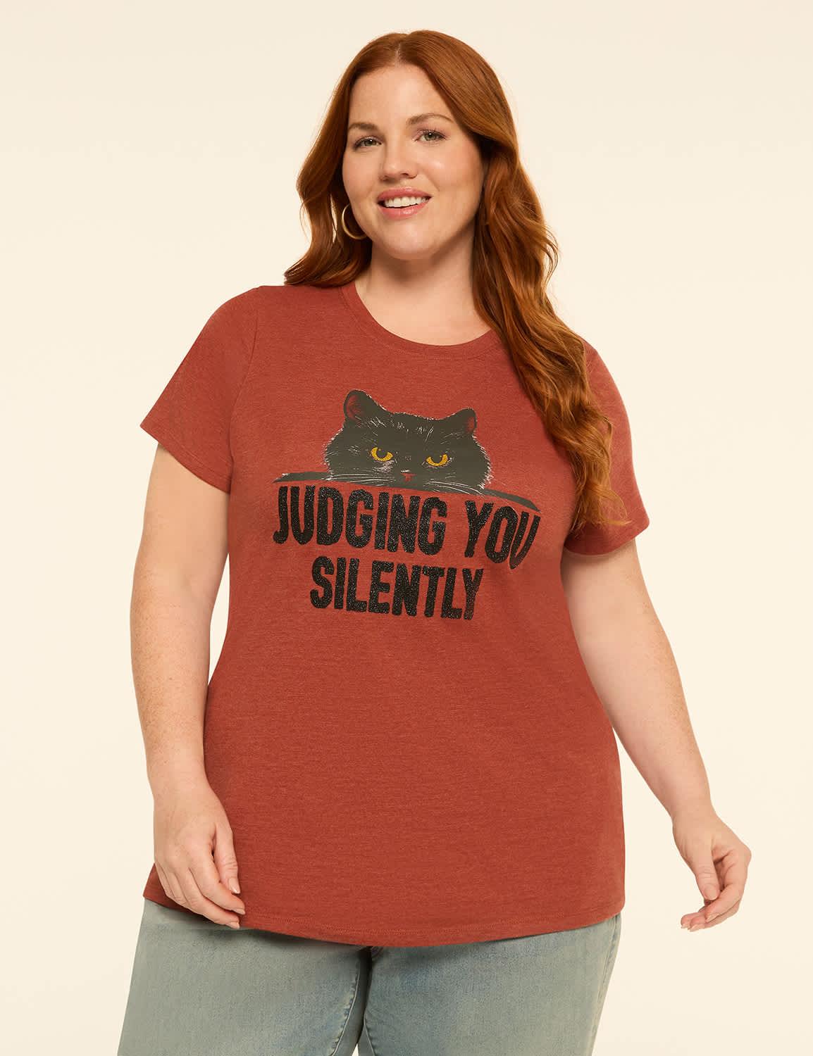 glitter judging you silently graphic tee