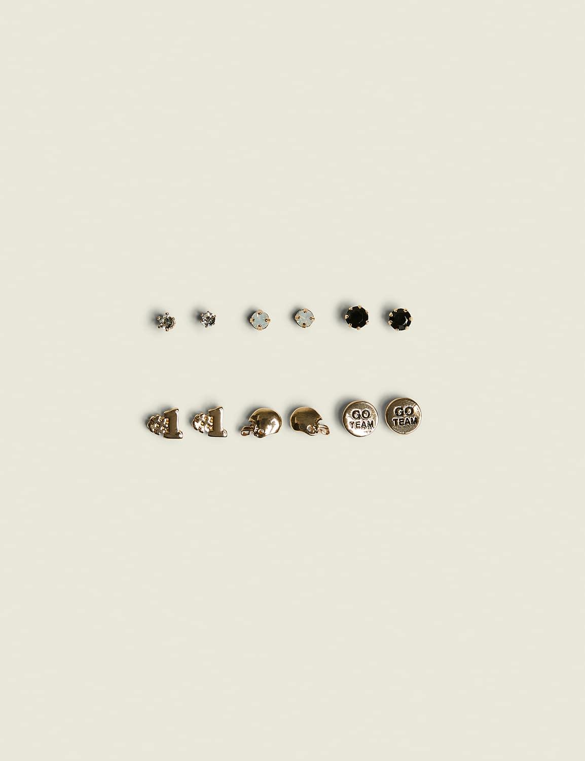go team earring 6-pack