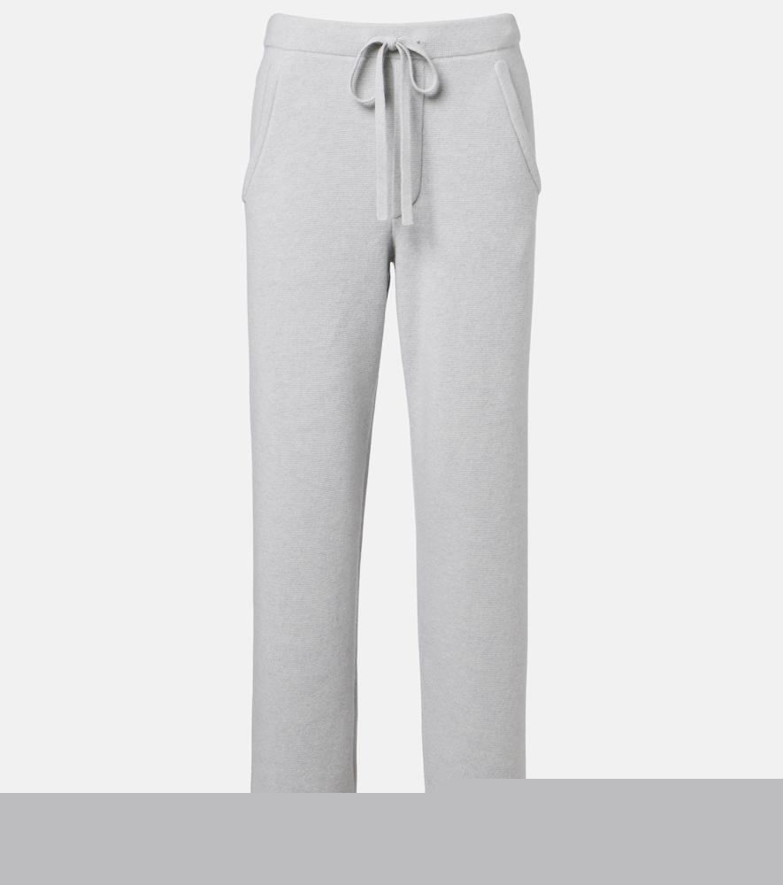 god's true cashmere cashmere straight pants with rose quartz