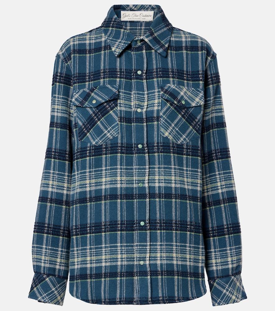 god's true cashmere checked cashmere shirt