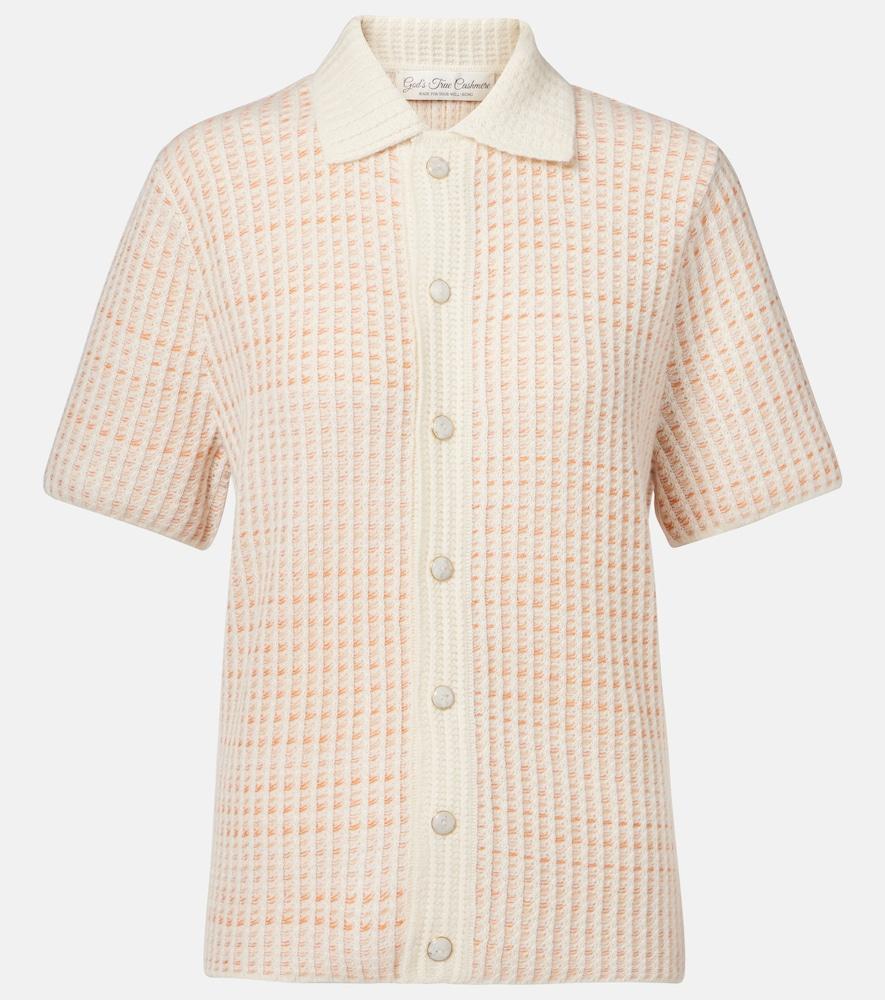 god's true cashmere noble ribbed-knit cashmere shirt