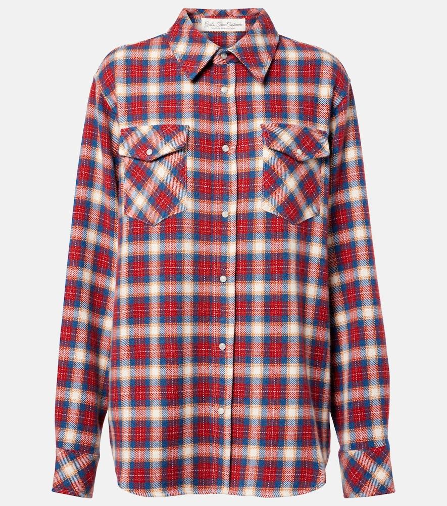 god's true cashmere ski santa fe tartan cashmere shirt