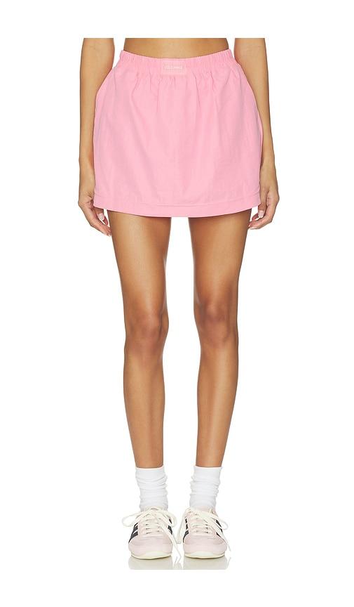 gold hinge apex patch skirt in pink. - size s (also in xs)