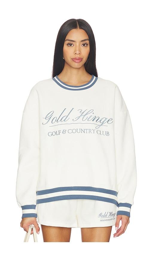 gold hinge country club sweatshirt in cream. - size m (also in s, xs)