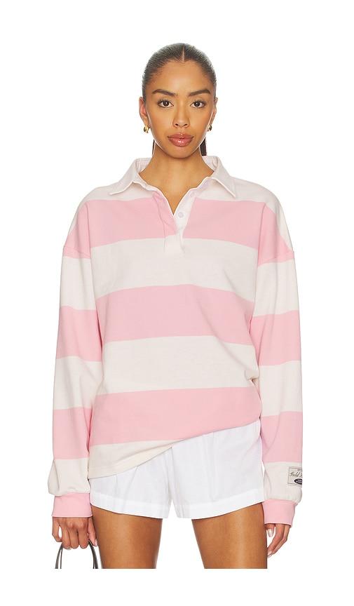gold hinge rugby top in pink. - size xl (also in xs)