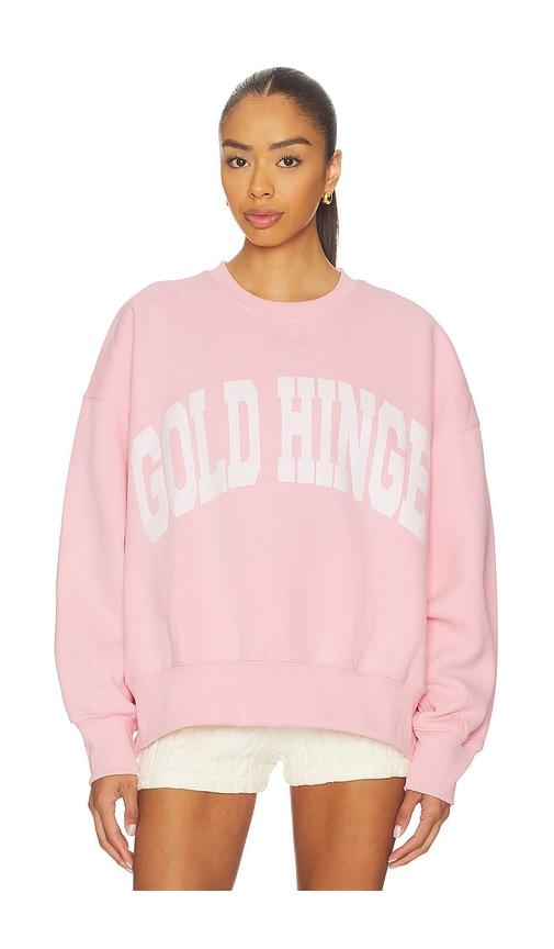 gold hinge wide arm sweatshirt in pink. - size s (also in xs)