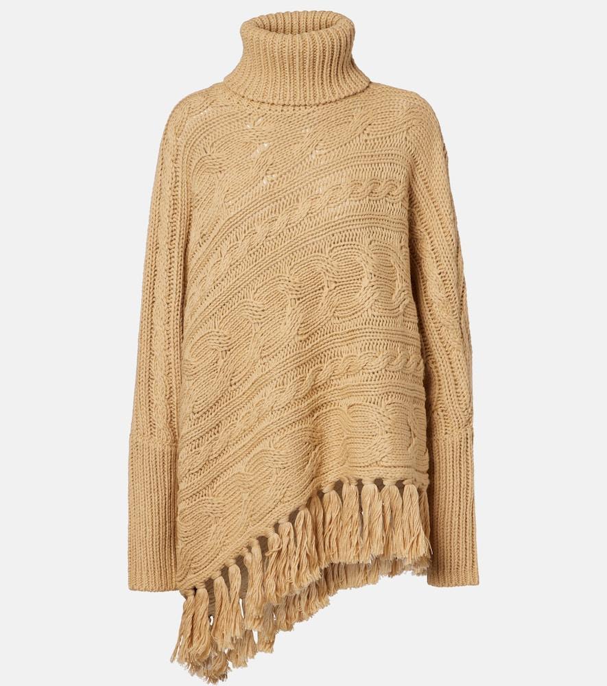 goldbergh asymmetric turtleneck wool-blend sweater