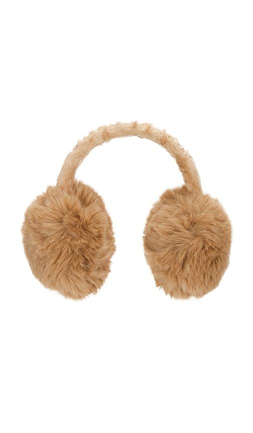 goldbergh fluffy earwarmers in brown.