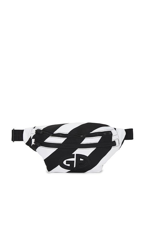 goldbergh forza fanny pack in black, white.