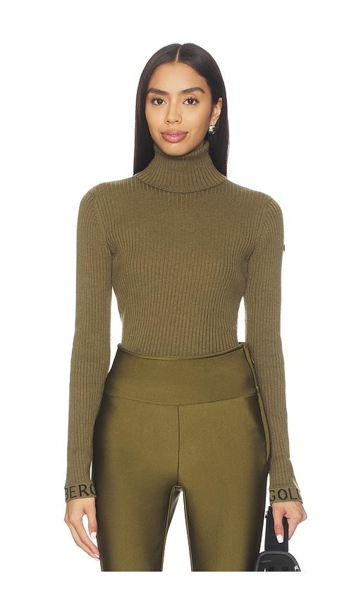 goldbergh mira long sleeve knit sweater in olive. - size s (also in xl)