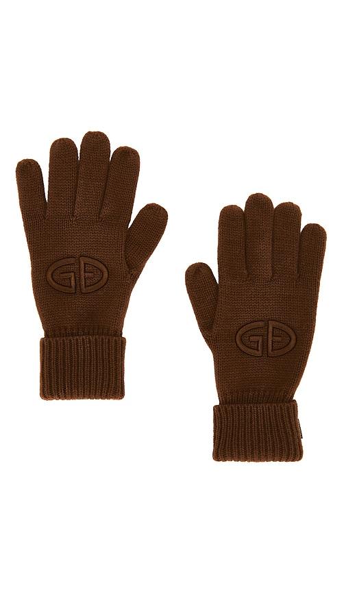 goldbergh vanity gloves in brick.
