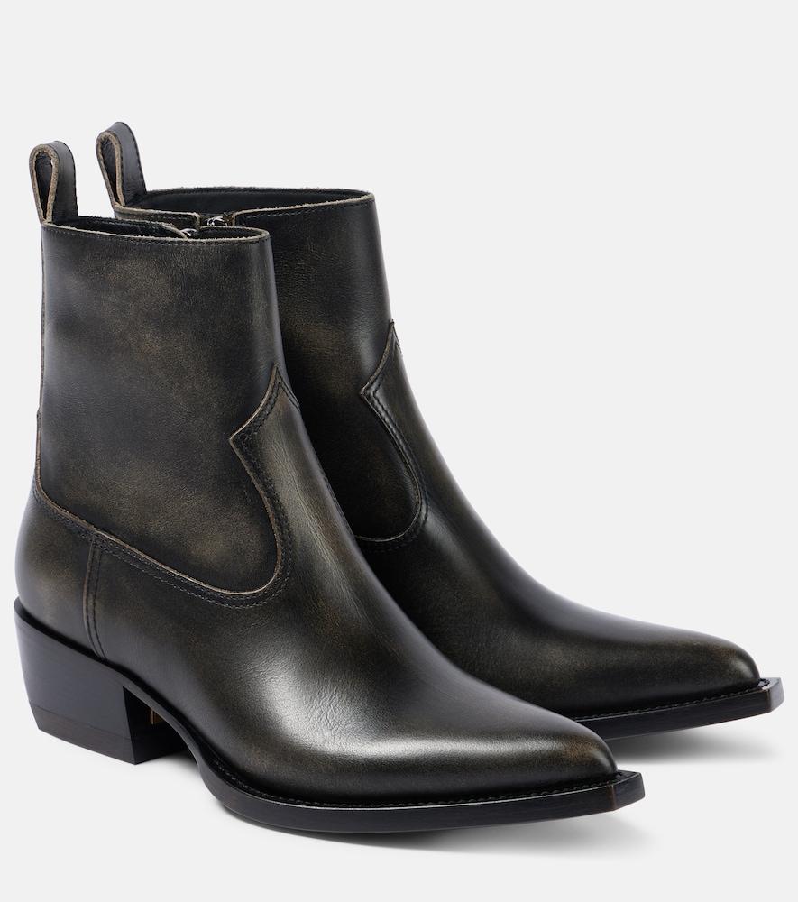 golden goose leather ankle boots