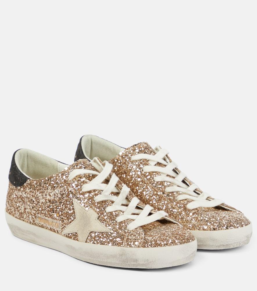 golden goose superstar glitter sneakers