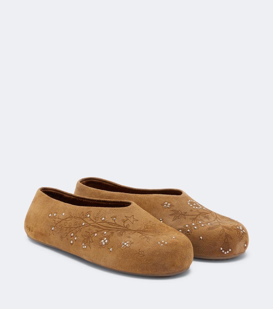 golden goose tierra studded suede slip-on shoes