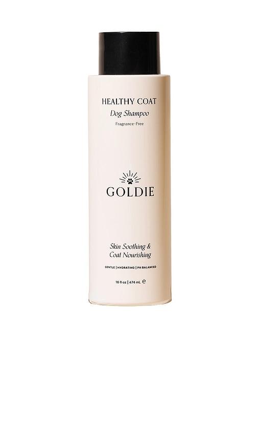 goldie dog essentials healthy coat shampoo in ivory.