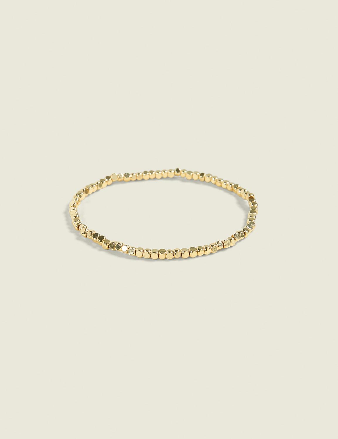 goldtone metal stretch bracelet