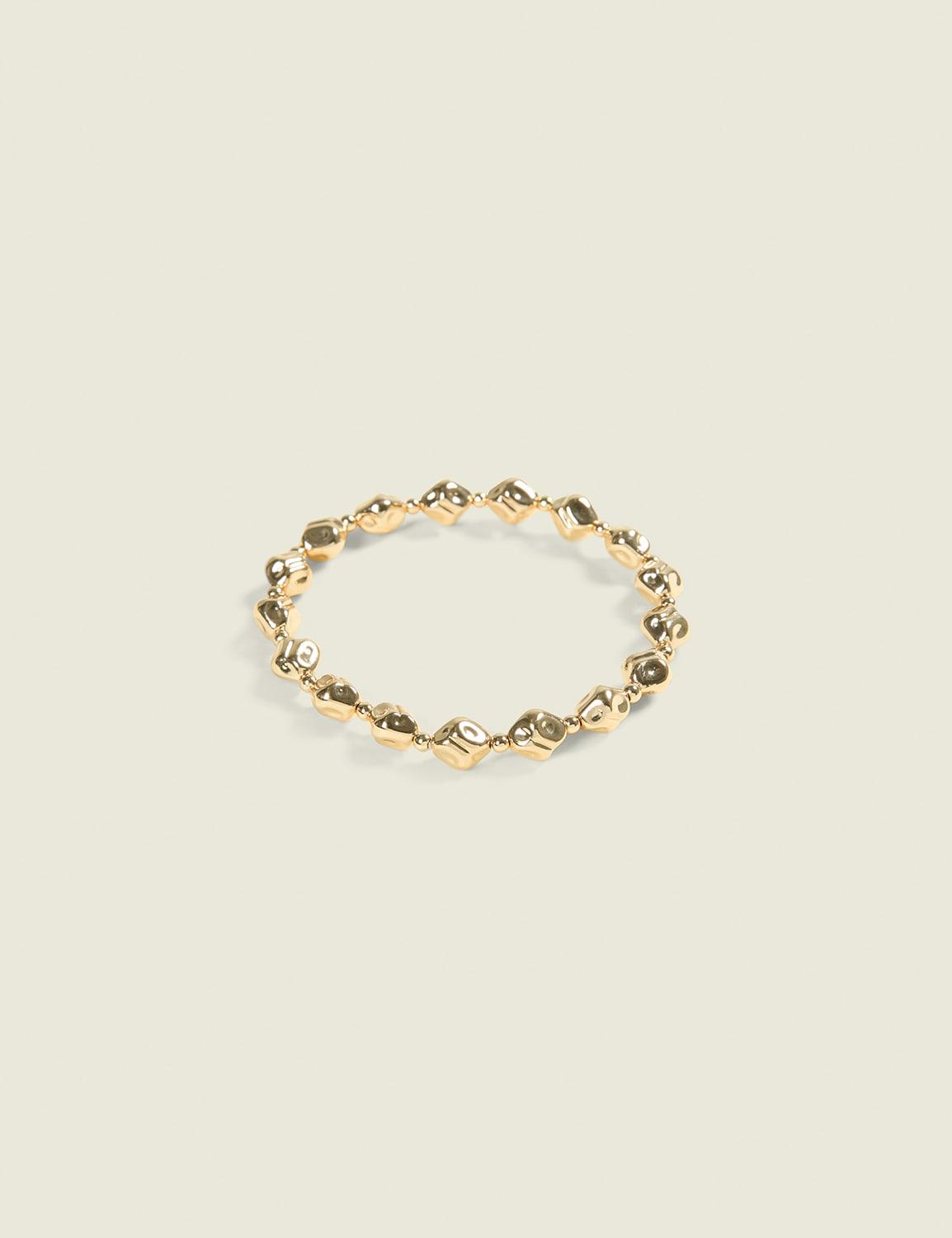 goldtone square stretch bracelet