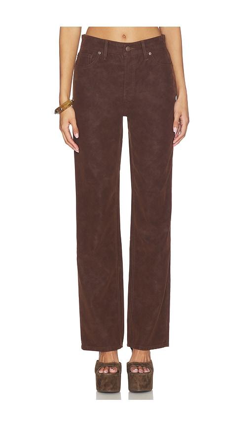 good american better than suede good true straight pants in chocolate. - size 10 (also in 2, 4, 6, 12, 14)
