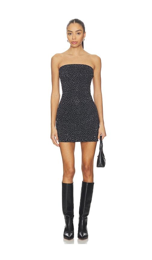 good american crystal strapless mini dress in black. - size l (also in xs, s, m, xxxxl/4x)