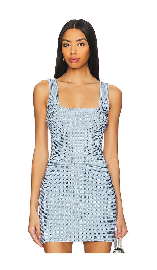 good american crystal tank in baby blue. - size 3x (also in 5x, s, xl)