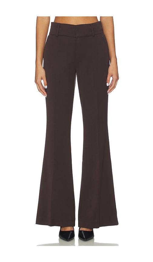 good american essential suiting flare trousers in chocolate. - size 00 (also in 8)