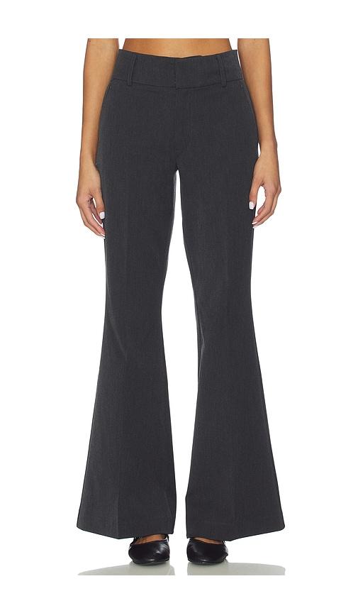 good american essential suiting flare trousers in grey. - size 0 (also in 2, 4, 6)