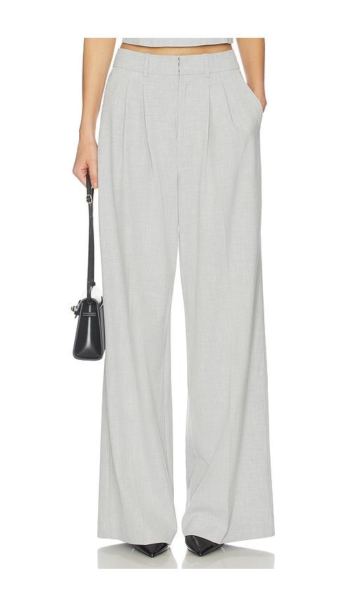 good american essential suiting trousers in light grey. - size 12 (also in 20)