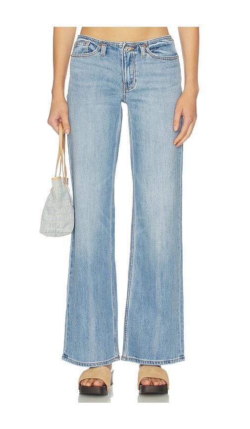 good american ghost waist low loose jean in blue. - size 0 (also in 14, 6, 8)