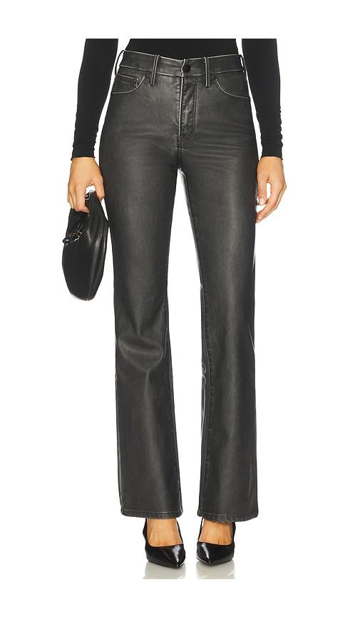 good american good classic bootcut faux leather pants in black. - size 0 (also in 2, 4, 8, 10, 12, 16, 22, 24)