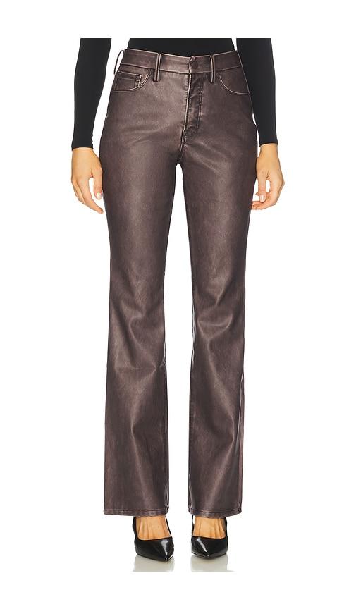 good american good classic bootcut faux leather pants in brown. - size 0 (also in 2, 4, 6, 8, 10, 22, 24)