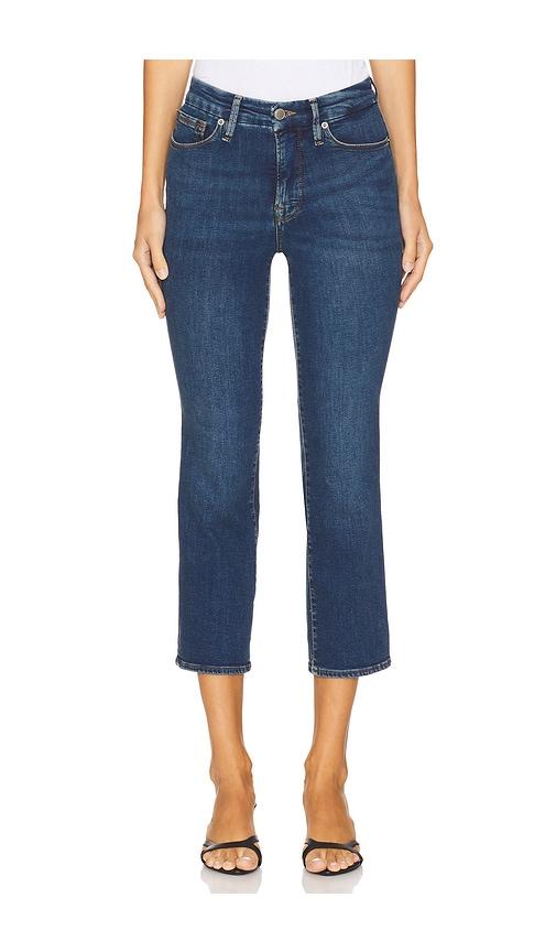 good american good petite straight jeans in denim-dark. - size 26 (also in 24)