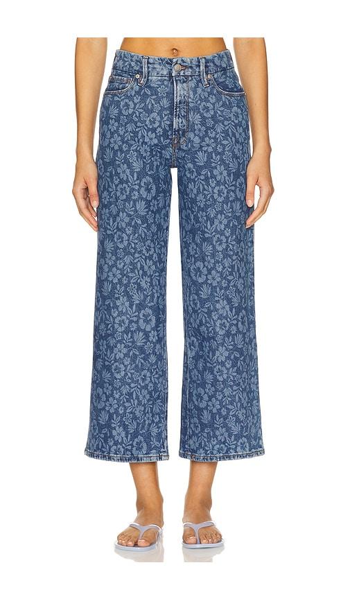 good american good waist cropped palazo in blue. - size 10 (also in 2, 20, 22)