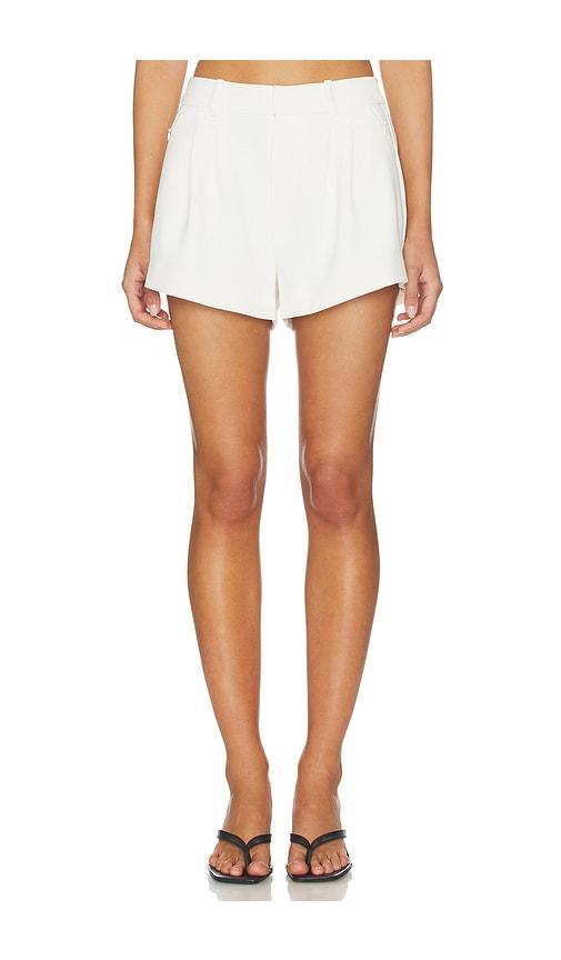 good american luxe suiting trouser shorts in cream. - size 10 (also in 14, 18, 20)