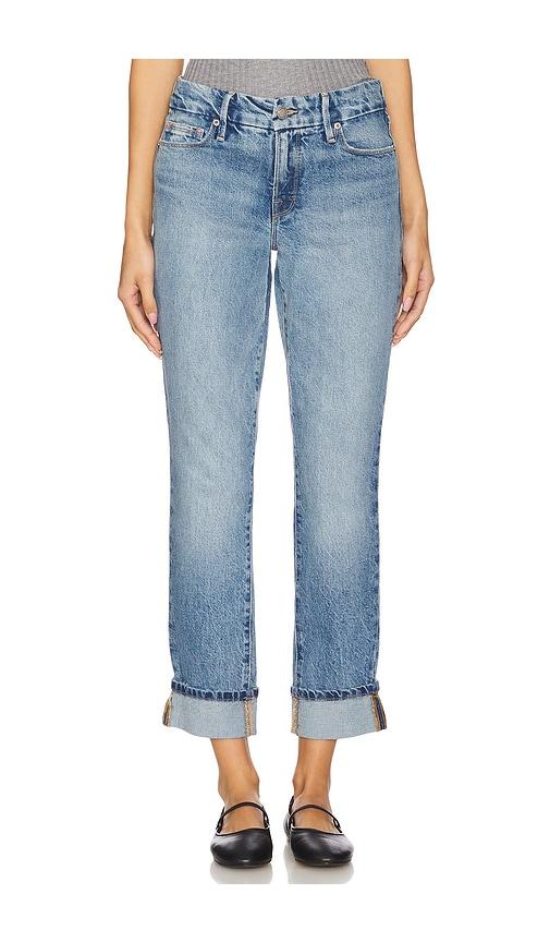 good american mid rise good classic cuffed jeans in blue. - size 22 (also in 24, 4)