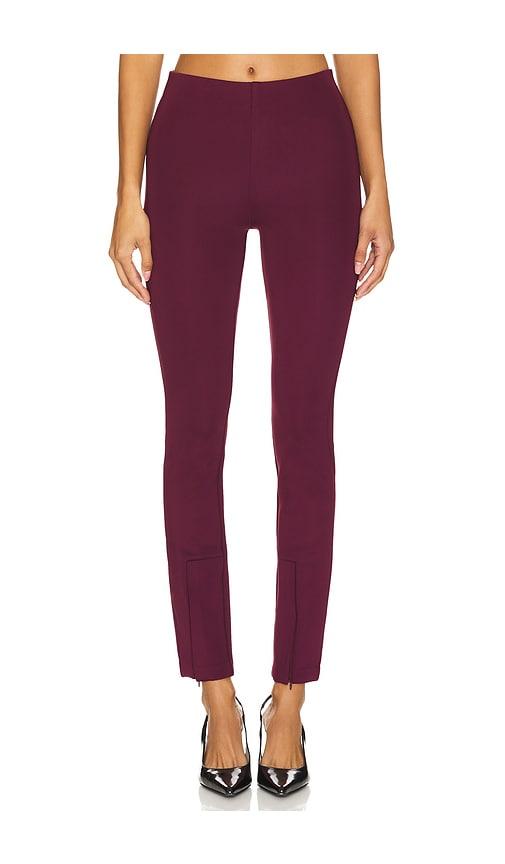 good american sculpting boss pull on slim pant in burgundy. - size l (also in s)