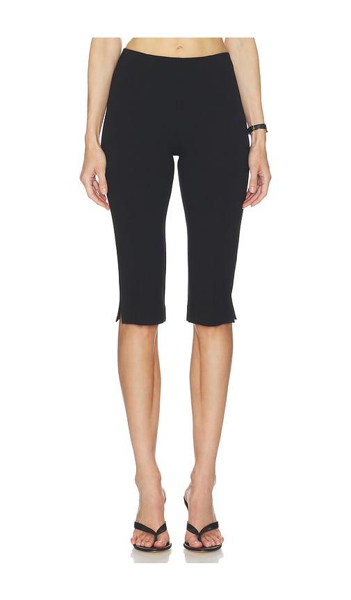 good american soft stretch ponte pull on capris in black. - size l (also in m)