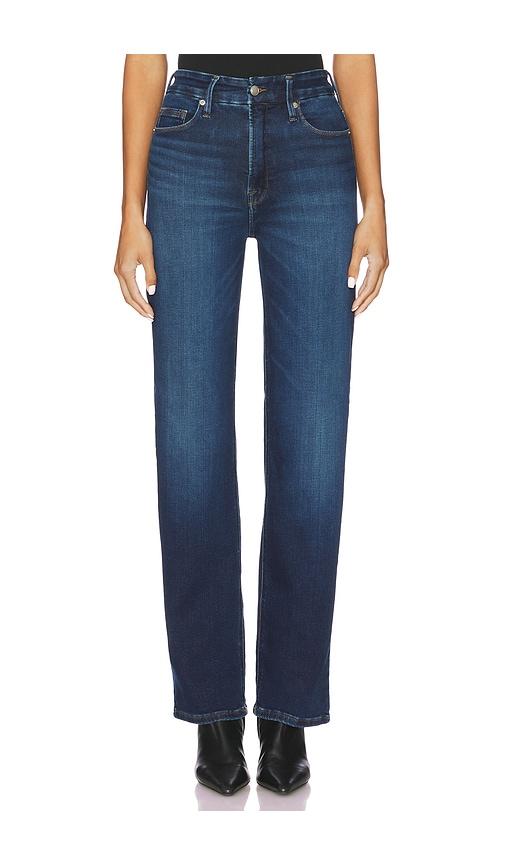 good american soft tech good true straight jeans in blue. - size 16 (also in 20, 22, 24)
