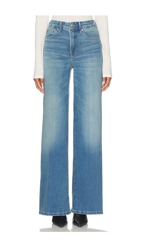 good american soft-tech good waist palazzo leg jeans in blue. - size 16 (also in 20, 22, 24, 6)