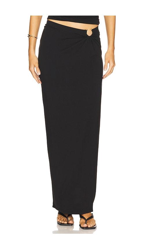 good american stretch jersey maxi skirt in black. - size s (also in xs)