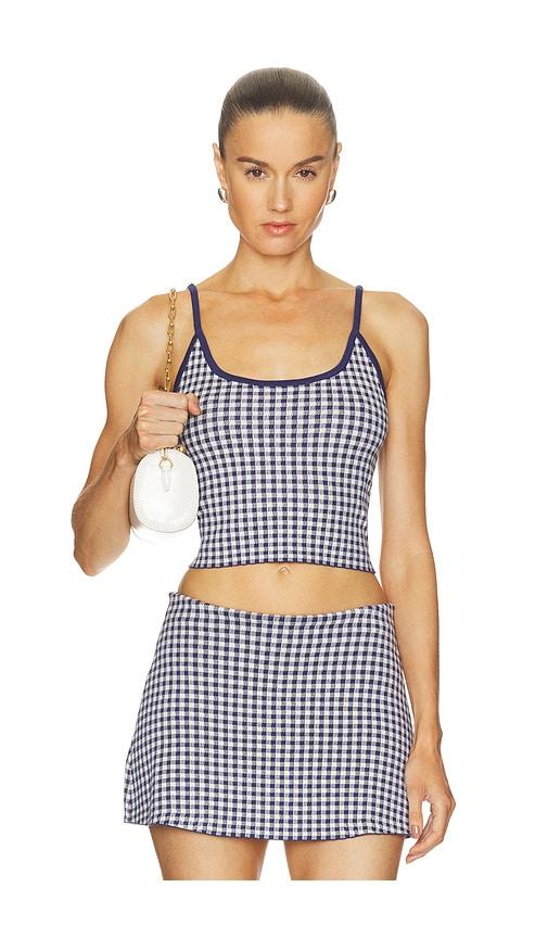 good american the keepsake tank top in navy. - size l (also in xs, s, m)