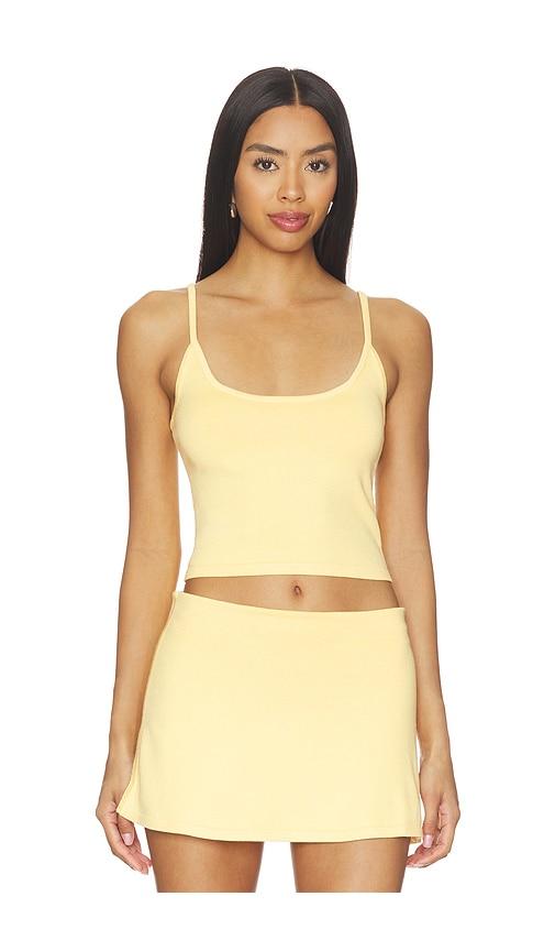 good american the keepsake tank top in yellow. - size l (also in m, xl/1x)