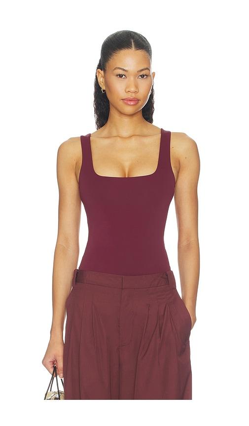 good american the sculpting modern tank top in burgundy. - size l (also in xs, s, m, xl/1x)
