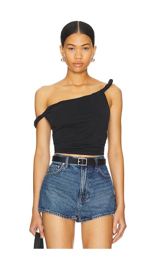 good american twist tee in black. - size 4x (also in 5x)