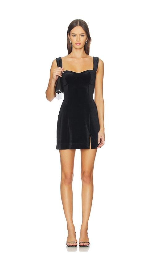 good american velvet mini dress in black. - size m (also in xs, s)