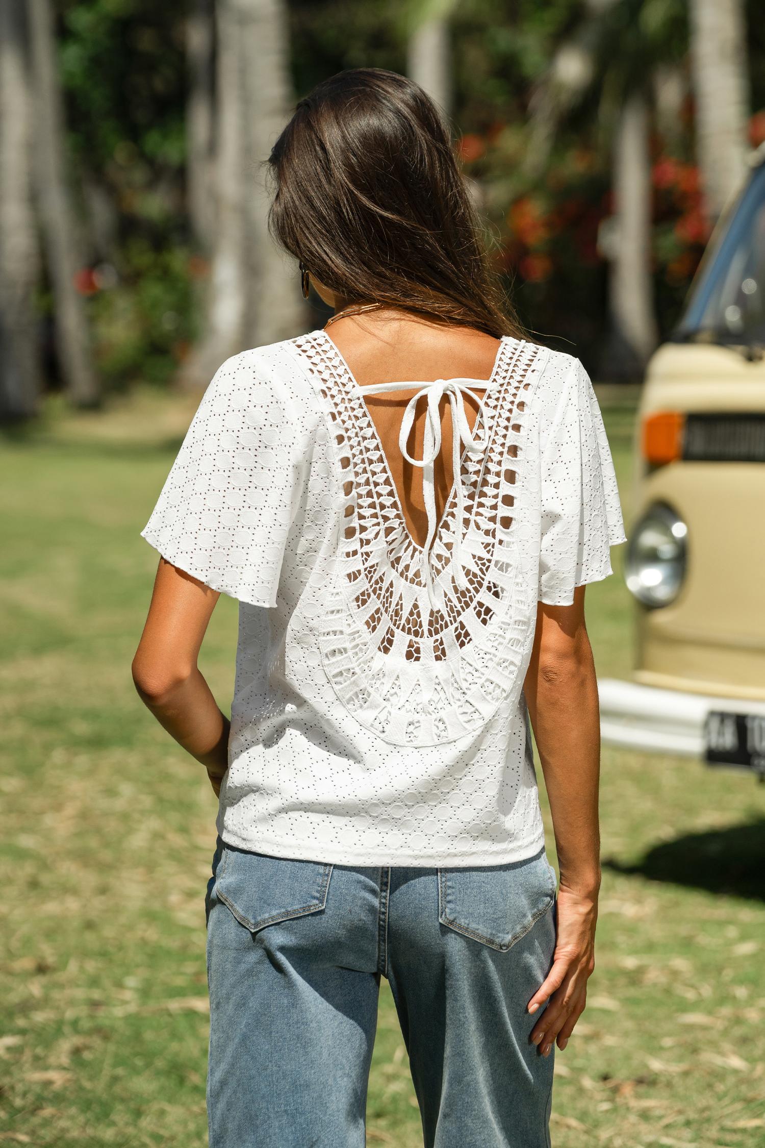 good energy white top - l