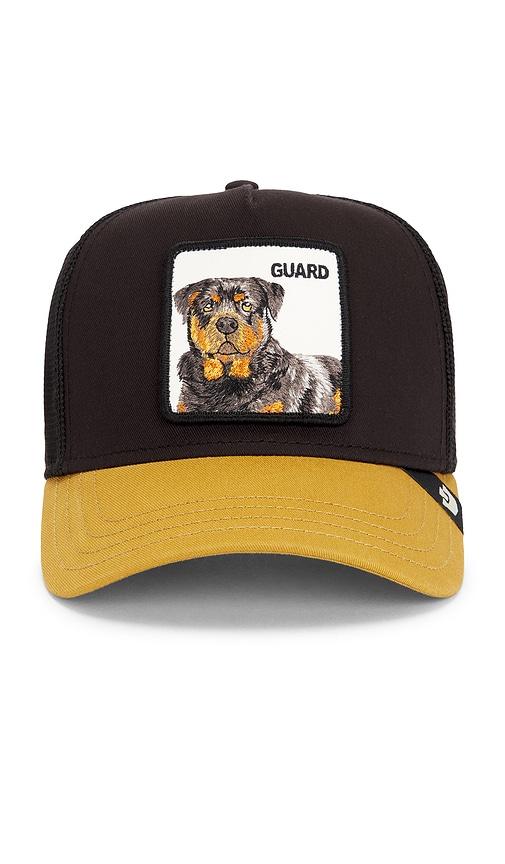 goorin brothers the guard dog trucker hat in black.