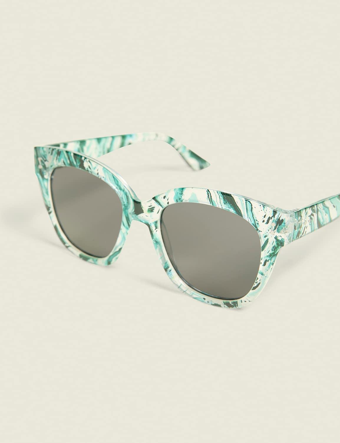 green marble print sunglasses