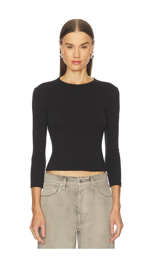 grlfrnd 3/4 sleeve tee in black. - size l (also in xl)