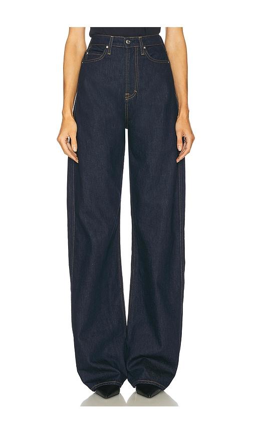 grlfrnd austen high rise curve in blue. - size 23 (also in 25, 24, 27, 28, 30, 31, 32)