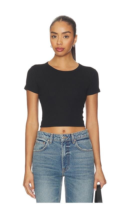 grlfrnd baby tee in black. - size l (also in xs, s, m, xl)